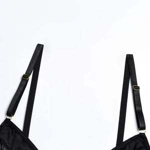 After Dark Mesh Bodysuit – Black Strappy Sheer Lingerie for Rave, Boudoir & Bold Nights - Witty Cheeks, Rave Festival Outfit and Sexy Lingerie