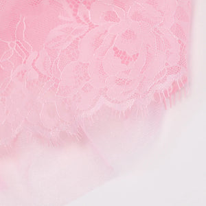 Pink Corset Lingerie Set 5-Piece Lace Dress for Boudoir & Costume - Witty Cheeks, Rave Festival Outfit and Sexy Lingerie