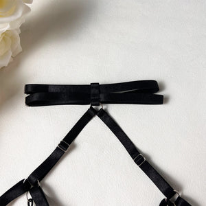 Tease Tamer Tassel Lingerie Set –Crotchless Strappy Open Bra Lingerie Rave, Boudoir & Wild Nights In - Witty Cheeks, Rave Festival Outfit and Sexy Lingerie