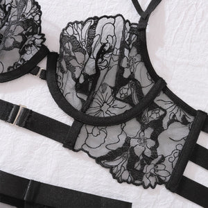 Ellolace Sexy Lingеrie Set New 2024 Halter Bra Push Up Erotic Costume Fantasy Intimate Sexy Female Complete Transparent Outfits - Witty Cheeks, Rave Festival Outfit and Sexy Lingerie