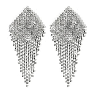 Starlust Rhinestone Tassel Pasties – Reusable Sparkle Stickers - Witty Cheeks, Rave Festival Outfit and Sexy Lingerie