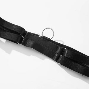 Strappy Open Bra & Garter Panty for Boudoir, Rave & Fantasy Nights - Witty Cheeks, Rave Festival Outfit and Sexy Lingerie