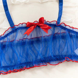 Sweet Spell Cosplay Lingerie Set- Fairytale Roleplay Outfit with Sheer Skirt & Garter - Witty Cheeks, Rave Festival Outfit and Sexy Lingerie