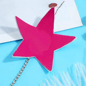 Cosmic Crystal Star nipple cover Pasties with Tassel Choker Chain - Witty Cheeks, Rave Festival Outfit and Sexy Lingerie