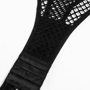 Mesh Fishnet Bodysuit – High-Cut See-Through One-Piece for Boudoir, Rave & Roleplay - Witty Cheeks, Rave Festival Outfit and Sexy Lingerie