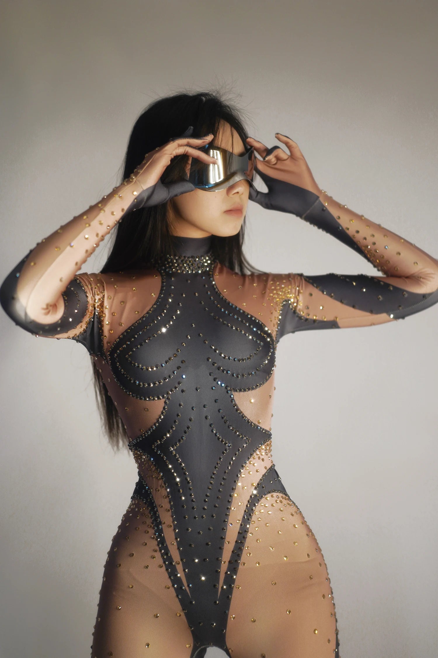 Glitter Rave Outfit Jumpsuit for Sexy Festivals