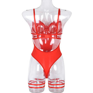 After Dark Mesh Bodysuit – Black Strappy Sheer Lingerie for Rave, Boudoir & Bold Nights - Witty Cheeks, Rave Festival Outfit and Sexy Lingerie