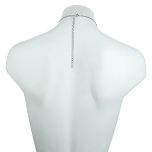 Cosmic Crystal Star nipple cover Pasties with Tassel Choker Chain - Witty Cheeks, Rave Festival Outfit and Sexy Lingerie