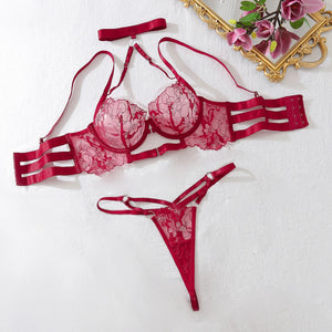 Ellolace Sexy Lingеrie Set New 2024 Halter Bra Push Up Erotic Costume Fantasy Intimate Sexy Female Complete Transparent Outfits - Witty Cheeks, Rave Festival Outfit and Sexy Lingerie