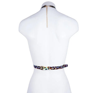 Sexy Body Harness & Cross Pasties Nipple cover Set - Witty Cheeks, Rave Festival Outfit and Sexy Lingerie