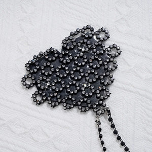 Rhinestone Body Chain Collar & Pasties Rave Harness EDM Festival - Witty Cheeks, Rave Festival Outfit and Sexy Lingerie