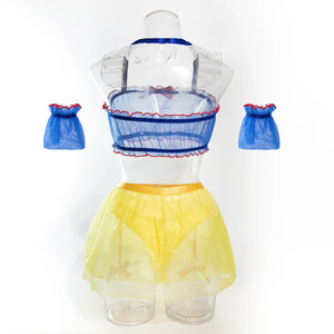 Sweet Spell Cosplay Lingerie Set- Fairytale Roleplay Outfit with Sheer Skirt & Garter - Witty Cheeks, Rave Festival Outfit and Sexy Lingerie