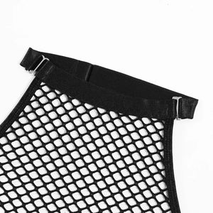 Mesh Fishnet Bodysuit – High-Cut See-Through One-Piece for Boudoir, Rave & Roleplay - Witty Cheeks, Rave Festival Outfit and Sexy Lingerie