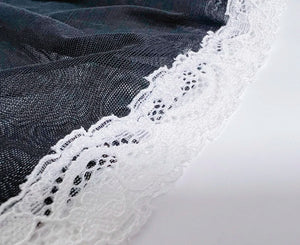 French Maid Costume Lingerie Set- Cosplay Sheer Mesh Roleplay - Witty Cheeks, Rave Festival Outfit and Sexy Lingerie