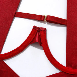 Rave Festival Outfit Sexy Strappy Striped Bodysuit - One Piece Open Bust Underwire, Valentine Gift for her Jumpsuit Women | Valentine's Day idea wife, girlfriend - Witty Cheeks, Rave Festival Outfit and Sexy Lingerie