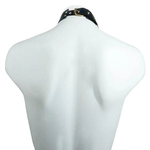 Chain Collar & Pasties Set – Bold Black & Gold Body Accessory - Witty Cheeks, Rave Festival Outfit and Sexy Lingerie