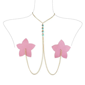 Starlet Chain & Petal Nipple Covers pasties - Witty Cheeks, Rave Festival Outfit and Sexy Lingerie
