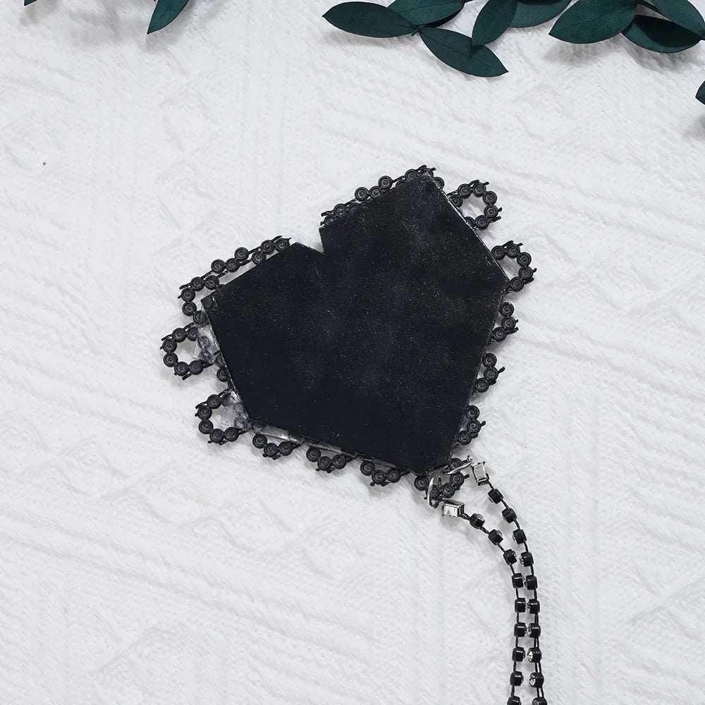 Rhinestone Body Chain Collar & Pasties Rave Harness EDM Festival - Witty Cheeks, Rave Festival Outfit and Sexy Lingerie